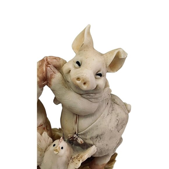 Vintage Westland 1995 Pig Figurine Two Little Pigs Mr and Mrs Pig 4' x 3 1/2" - Picture 3 of 10